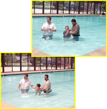 Lenzi and Josh Getting Baptized